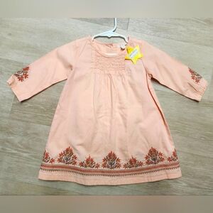 PureBaby quality cotton and embroidered dress sz 12-18 m